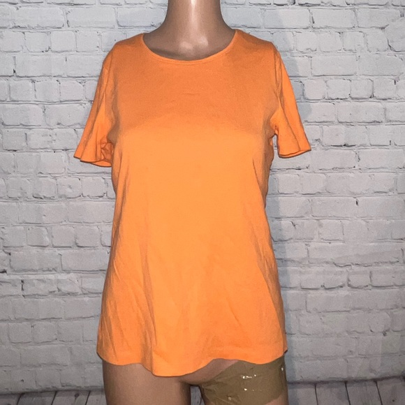 Talbots Tops - Talbots Orange short sleeve shirt size S